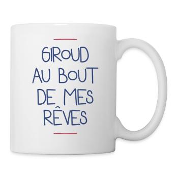 Giroud au bout de mes rêves - Mug blanc - blanc - Droite