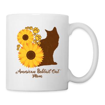 Sunflower Mom - American Bobtail Cat - Mug - white - Right