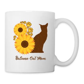 Mère Tournesol - Chat balinais - Mug blanc - blanc - Droite