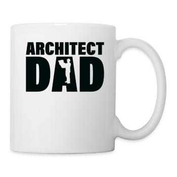 Job - Architekte Vater - Tasse - Weiß - Rechts