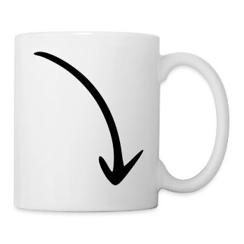 Arrow drawing sketch black - Mug - white - Right
