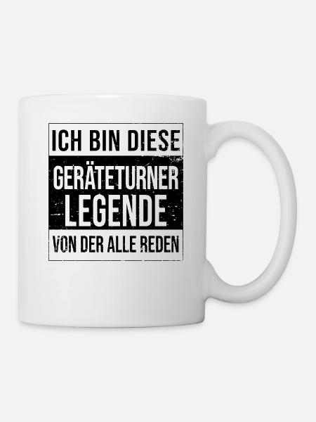 Kunstturnen Bodenturner Geburtstag Legende - Tasse - Weiß