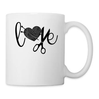 Tricot Tricot Crochet Tricoteur - Mug blanc - blanc - Droite