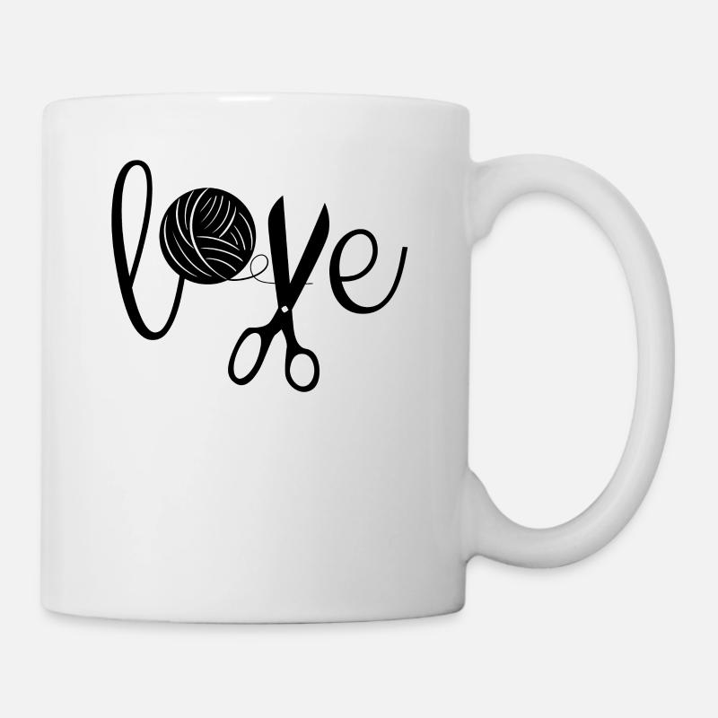 Tricot Tricot Crochet Tricoteur - Mug blanc - blanc