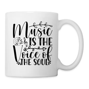 La musique est la voix de l’âme - Mug blanc - blanc - Droite