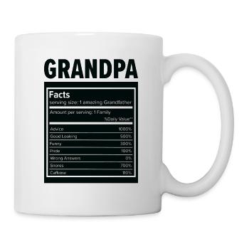 Grandparents Day Best Amazing Grandpa Facts - Mug - white - Right