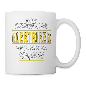 VON BERUFUNG ELEKTRIKER - Tasse - Weiß - Rechts