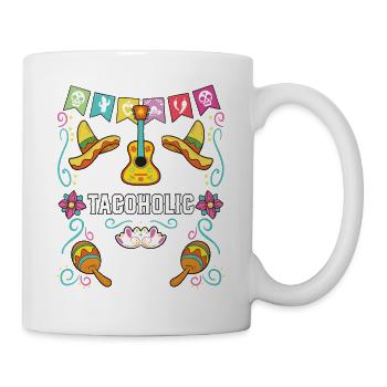 Tacoholic Taco Eater Mexican Food Foodie Mexico - Tasse - Weiß - Rechts