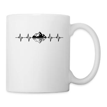 Montagnes Montagnes Heartbeat - Mug blanc - blanc - Droite