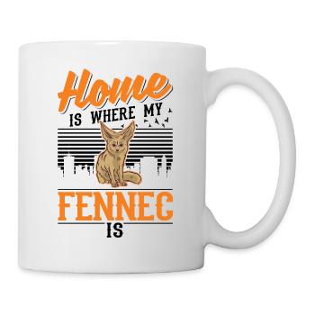 Zuhause ist wo mein Fennek ist - Tasse - Weiß - Rechts