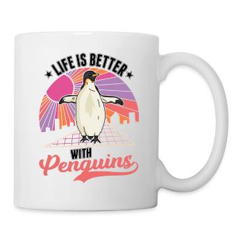 Life is better with Penguins Penguin - Mug - white - Right