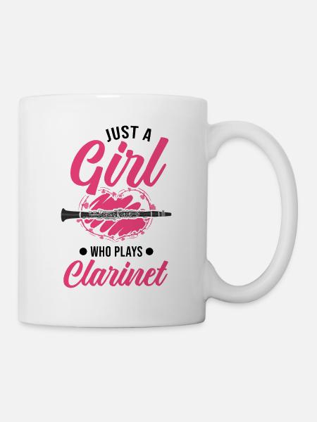 Klarinette Mädchen Klarinettistin - Tasse - Weiß