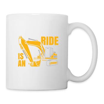 Mon autre manège est une excavatrice pour tout le monde - Mug blanc - blanc - Droite