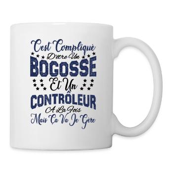 c'est compliqué d'être un Bogosse et un Contrôleur - Mug blanc - blanc - Droite