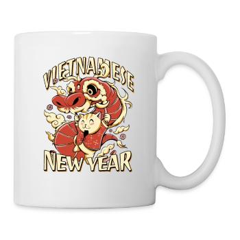 Chat du Nouvel An vietnamien 2023 I Cadeau - Mug blanc - blanc - Droite