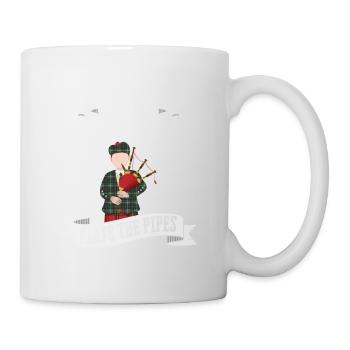 A Real Scotsman Plays The Pipes Bagpipe Bagpiper - Tasse - Weiß - Rechts