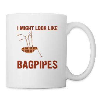 I Might Look Like I'm Listening Bagpipe Scotsman B - Tasse - Weiß - Rechts