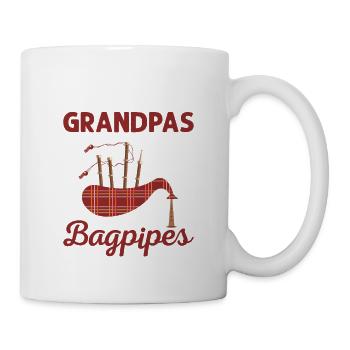 Some Grandpas Play Bingo Real Grandpas Play Bagpip - Tasse - Weiß - Rechts