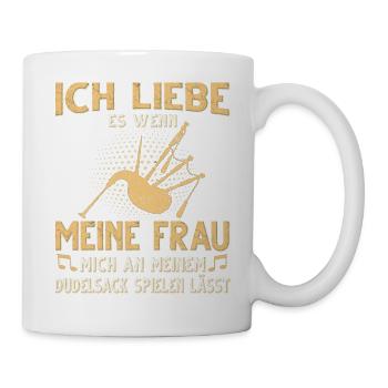 Dudelsack Musikverein Sackpfeifer Musiker - Tasse - Weiß - Rechts