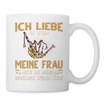Dudelsack Musikverein Sackpfeifer Musiker - Tasse - Weiß - Rechts