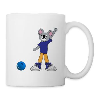 Koala plays bowling - Mug - white - Right