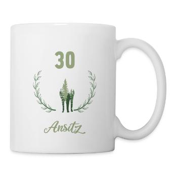 30 Jahre helfen auf Hochsitz 30 Geburtstag Jäger - Tasse - Weiß - Rechts