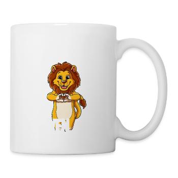 Ich mag halt einfach Löwen - Tasse - Weiß - Rechts