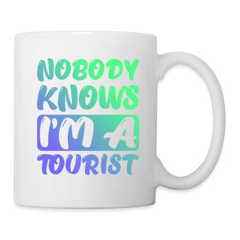 Nobody Knows I'm A Tourist 4 - Mug - white - Right