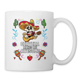 Cerveza Makes Me Awesome Beer Drinker Alcoholic - Tasse - Weiß - Rechts