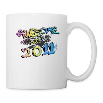 Génial depuis 2011 - Mug blanc - blanc - Droite