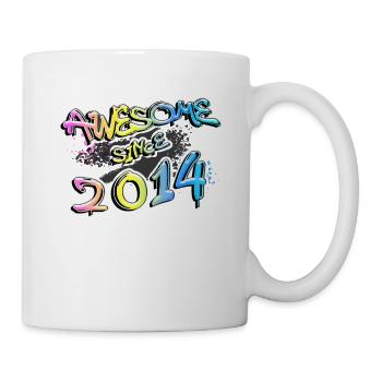 Awesome since 2014 - Tasse - Weiß - Rechts