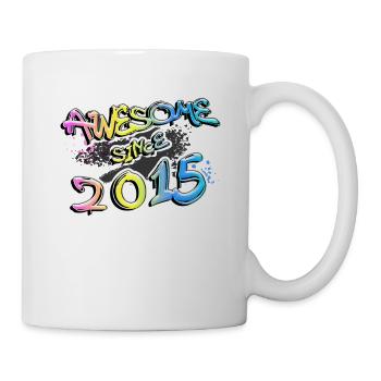 Awesome since 2015 - Tasse - Weiß - Rechts