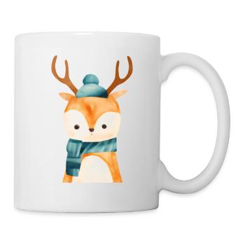 Hirsch - Tasse - Weiß - Rechts