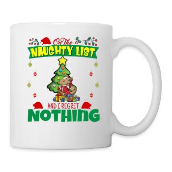 Sur la liste coquine et je ne regrette rien Père Noël - Mug blanc - blanc - Droite