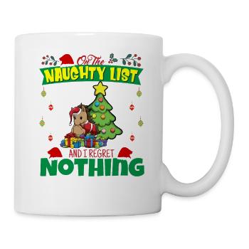 Sur la liste coquine et je ne regrette rien Père Noël - Mug blanc - blanc - Droite