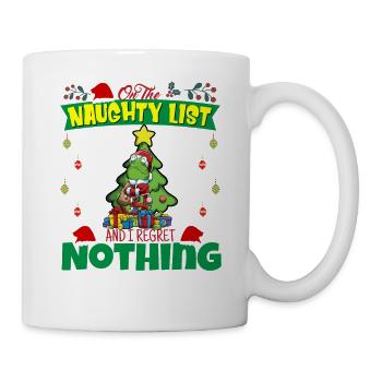 Sur la liste coquine et je ne regrette rien Père Noël - Mug blanc - blanc - Droite