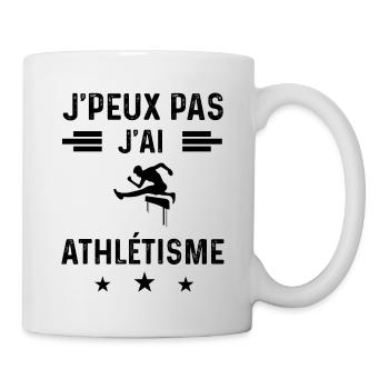 cadeau je peux pas j'ai athlétisme sport - Mug blanc - blanc - Droite