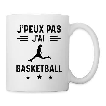 cadeau je peux pas j'ai basketball joueur - Mug blanc - blanc - Droite