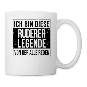 Rudern-Ruderboot Kanu-Paddel geboren Legende - Tasse - Weiß - Rechts