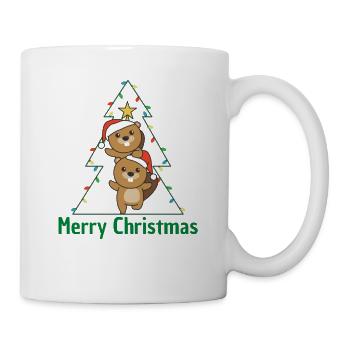 Beaver Christmas Tree Christmas Animals Beavers - Mug - white - Right