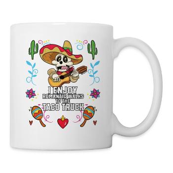 I Enjoy Romantic Walks To Taco Truck Taco Eater - Tasse - Weiß - Rechts