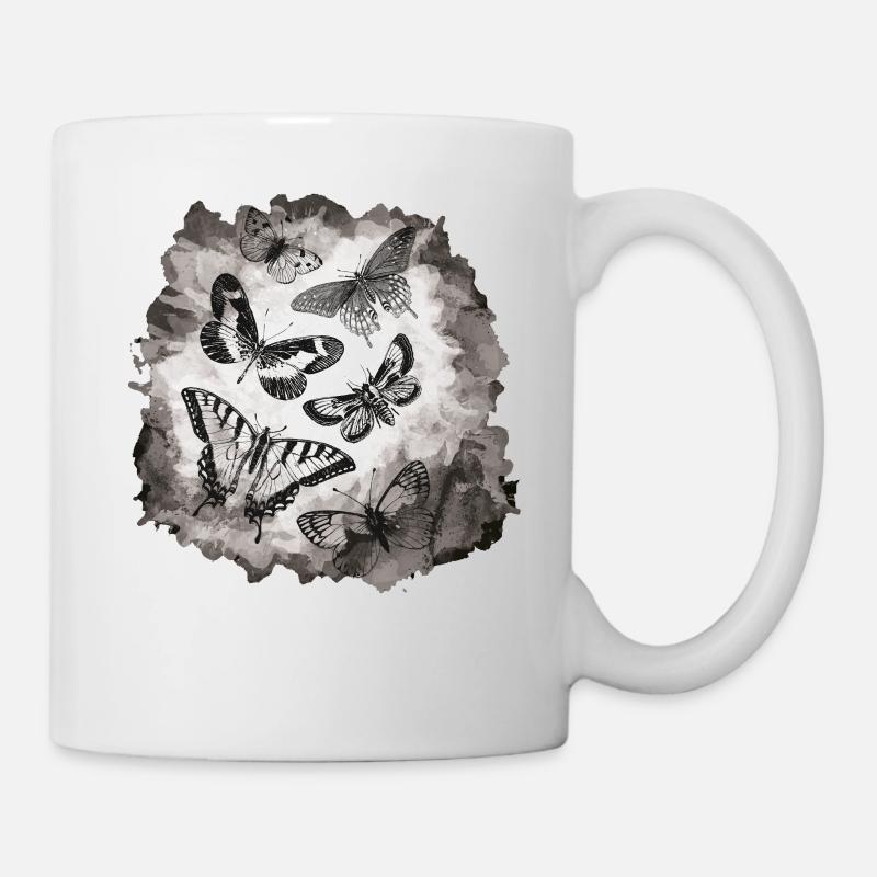 Butterflies insects - Mug - white