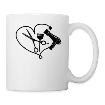 Friseur Friseurin - Tasse - Weiß - Rechts