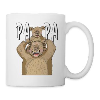 BÄR PAPA KIND PAPA - Tasse - Weiß - Rechts
