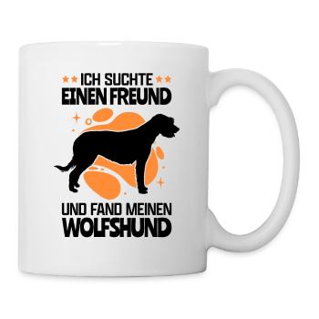Fand meinen Irischer Wolfshund Irish Wolfhound - Tasse - Weiß - Rechts