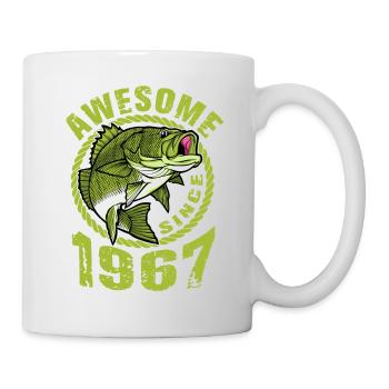 Génial depuis 1967. Angel, l’anniversaire du pêcheur - Mug blanc - blanc - Droite