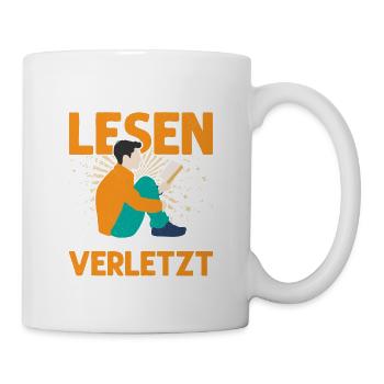 Lass mich einfach lesen und niemand wird verletzt - Tasse - Weiß - Rechts