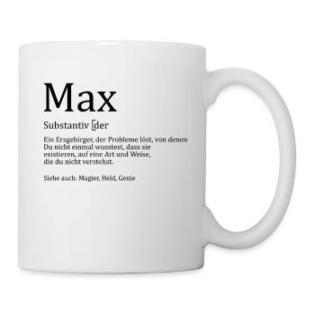 Erzgebirge Max - Tasse - Weiß - Rechts