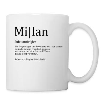 Erzgebirge Milan - Tasse - Weiß - Rechts