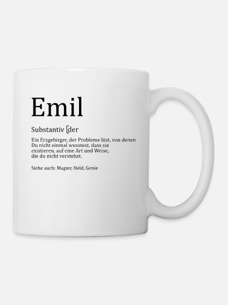 Erzgebirge Emil - Tasse - Weiß